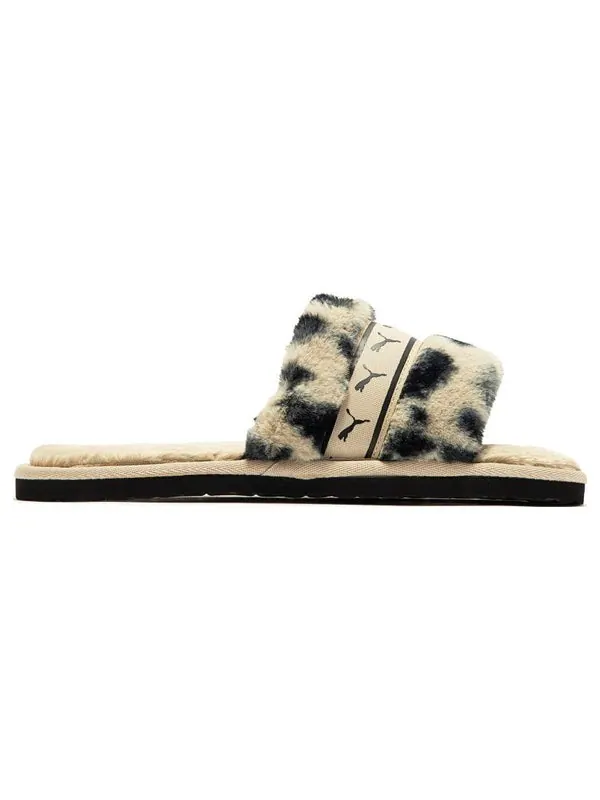 Тапочки fluff remix animal bx 'cream black' Puma — изображение 3 из 4, кремовый/черный