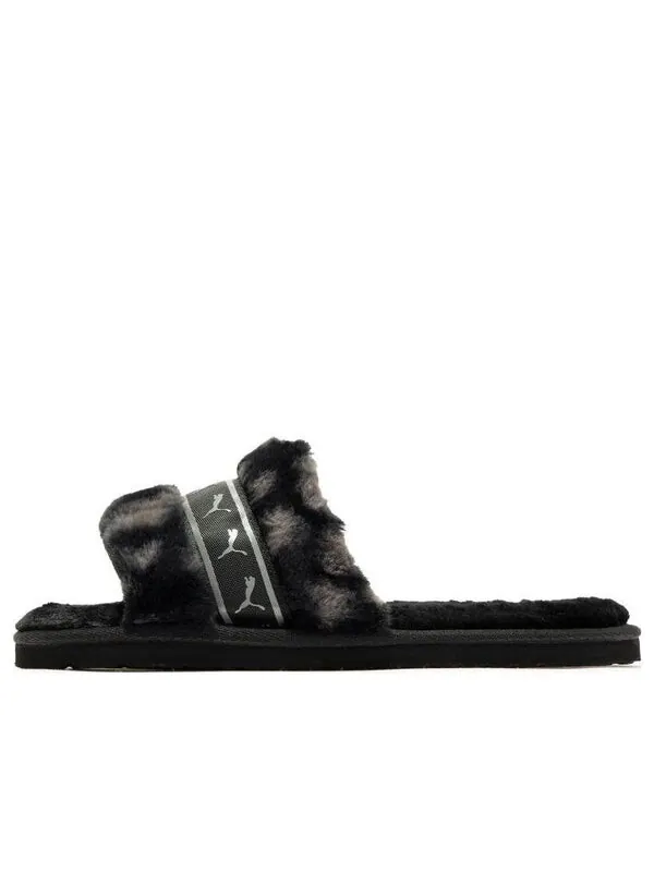 Тапочки fluff remix animal bx 'black grey' Puma — изображение 1 из 4, черный/серый