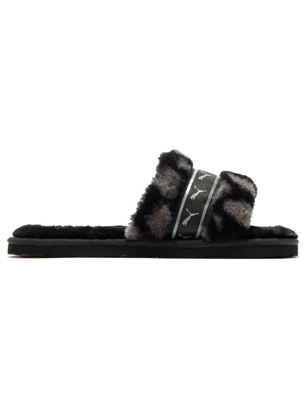 Тапочки fluff remix animal bx 'black grey' Puma — изображение 2 из 4, черный/серый