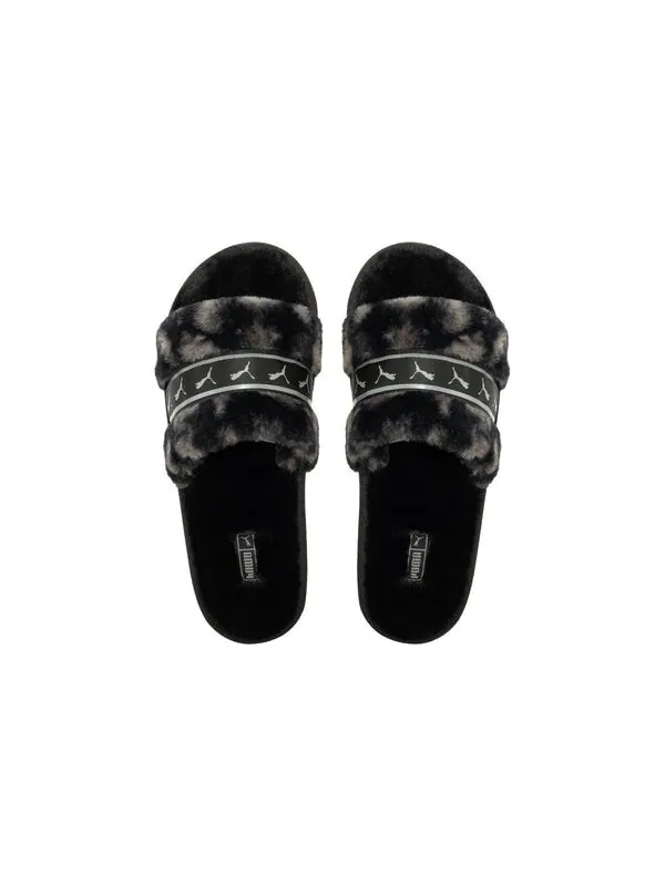 Тапочки fluff remix animal bx 'black grey' Puma — изображение 4 из 4, черный/серый