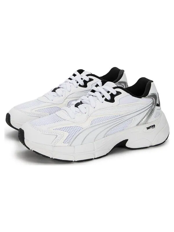 Кроссовки teveris nitro 'metallic - white black' Puma — изображение 3 из 4, белый/серебристый