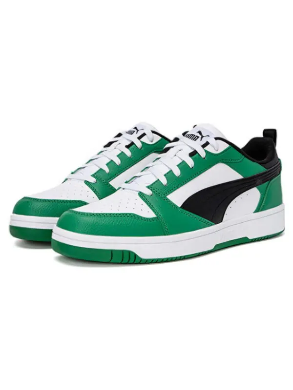 Кроссовки rebound v6 low 'archive green black' Puma — изображение 2 из 4, белый/черный/зеленый