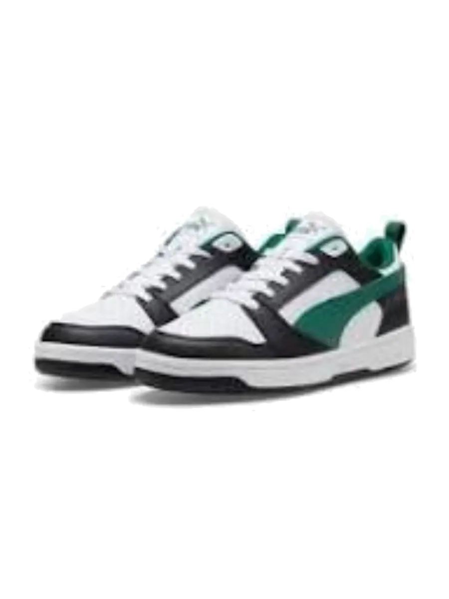 Кроссовки PUMA Rebound V6 Low 'White Black Green' — изображение 1 из 3, белый