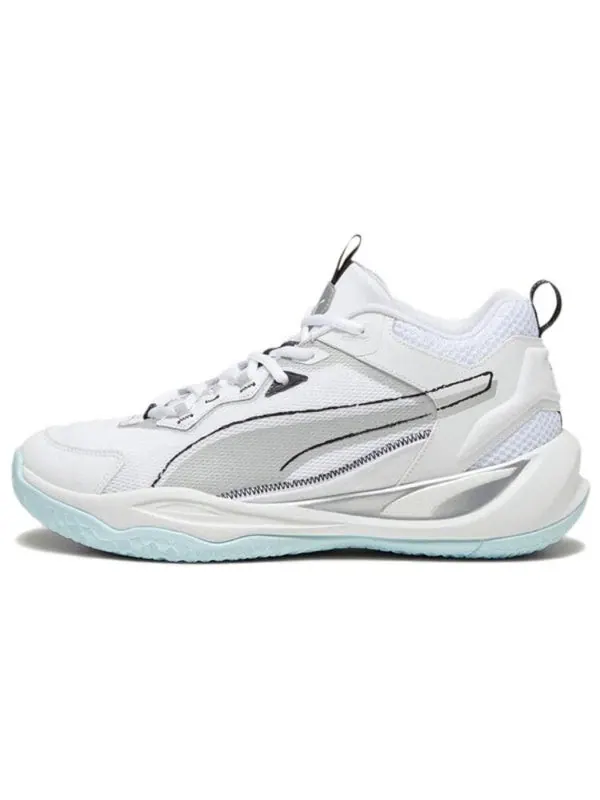 Кроссовки playmaker 'white grey mint' Puma — изображение 2 из 4, белый/серый