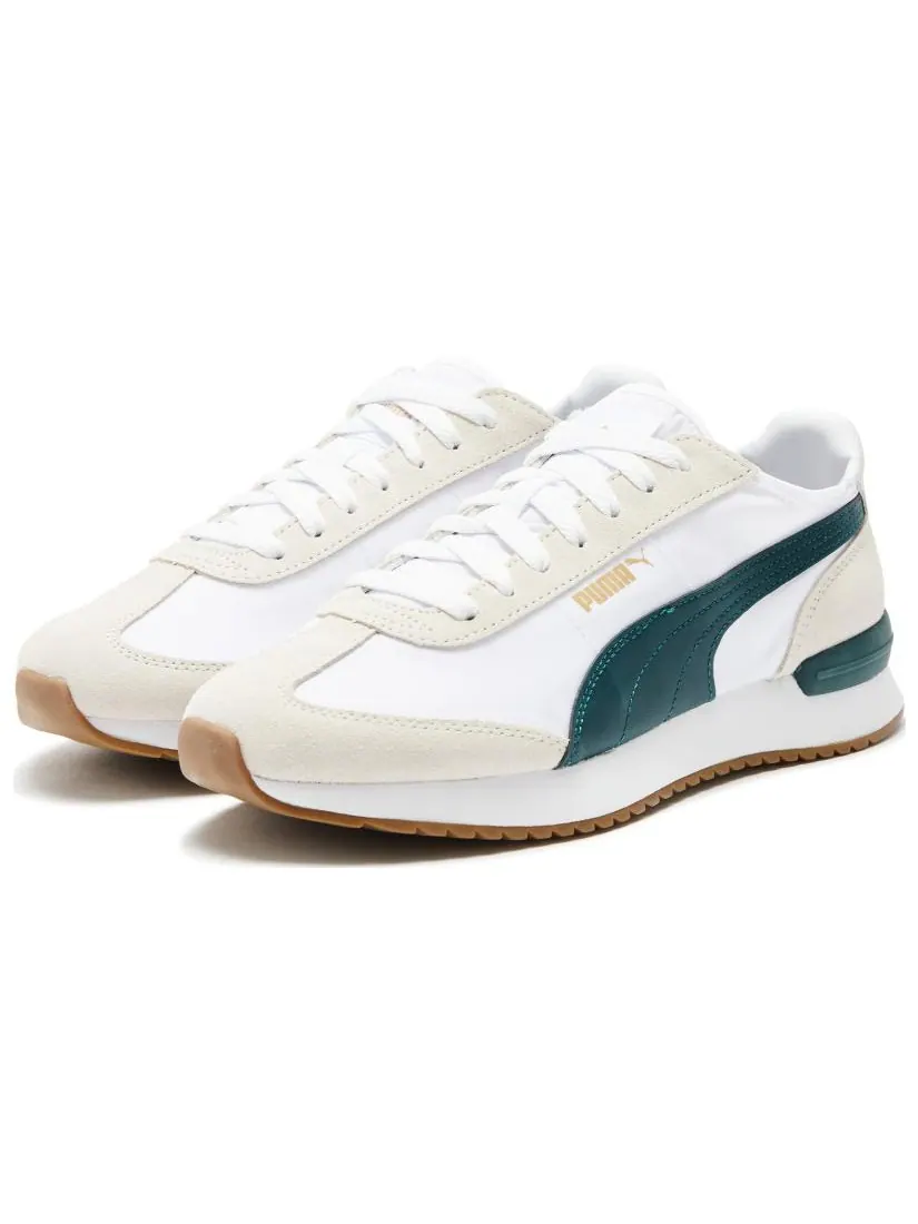 Кроссовки PUMA R78 Wind Nylon 'White Green' — изображение 3 из 6, белый