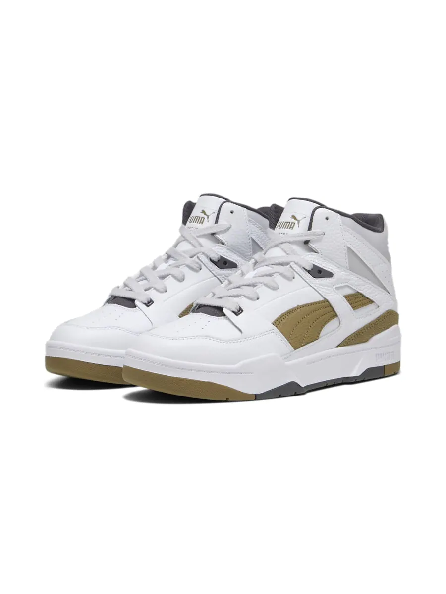 Кроссовки PUMA Slipstream High Cracked Leather 'White Chocolate Chip' — изображение 3 из 5, белый