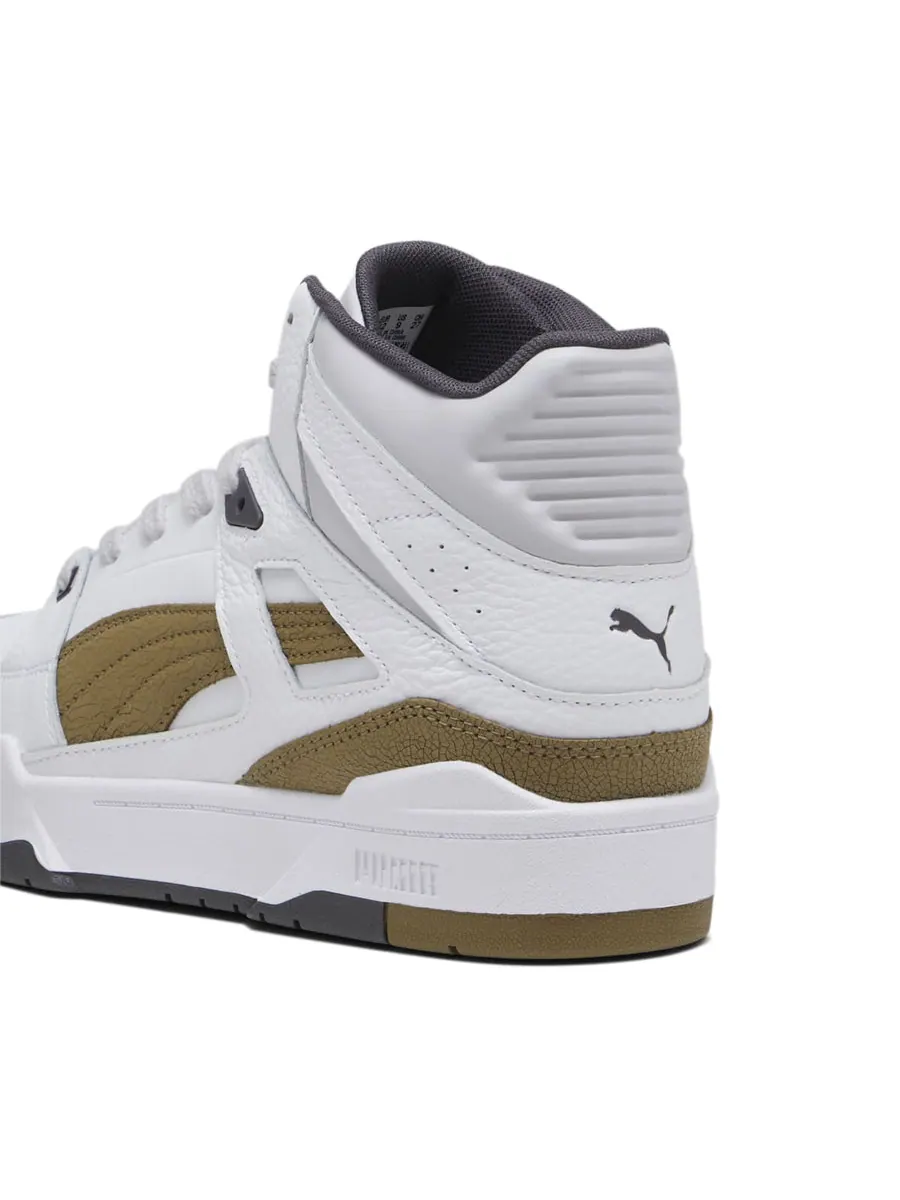 Кроссовки PUMA Slipstream High Cracked Leather 'White Chocolate Chip' — изображение 5 из 5, белый