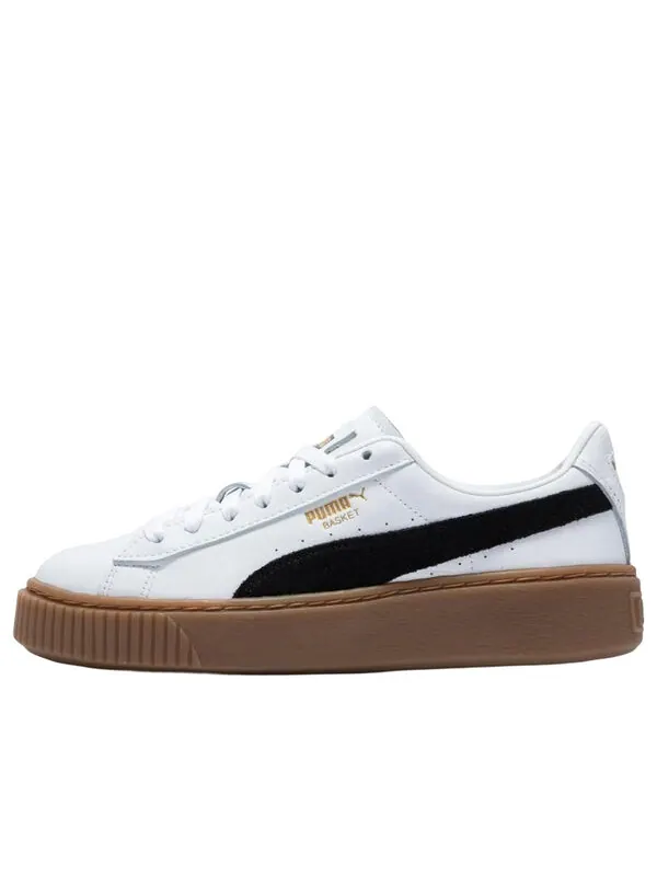 Кроссовки basket platform l 'white' Puma — изображение 1 из 4, белый