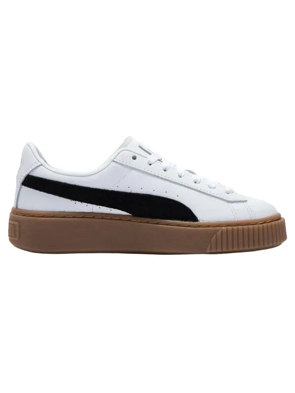 Кроссовки basket platform l 'white' Puma — изображение 2 из 4, белый