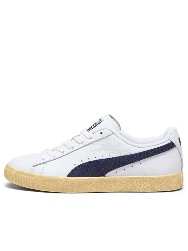 Кроссовки clyde vintage 'white navy' Puma — изображение 1 из 4, белый/темно-синий/желтый