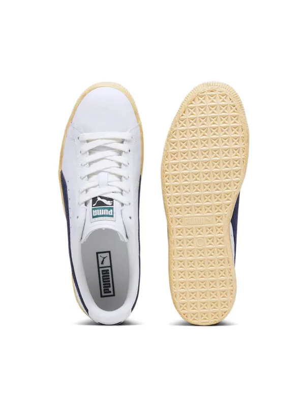 Кроссовки clyde vintage 'white navy' Puma — изображение 4 из 4, белый/темно-синий/желтый