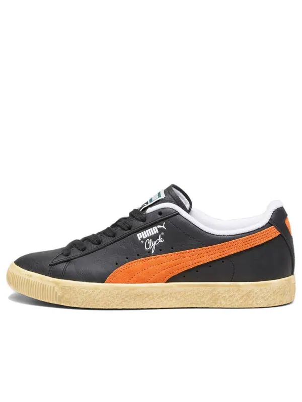 Кроссовки clyde vintage 'black rickie orange' Puma — изображение 1 из 4, черный/оранжевый