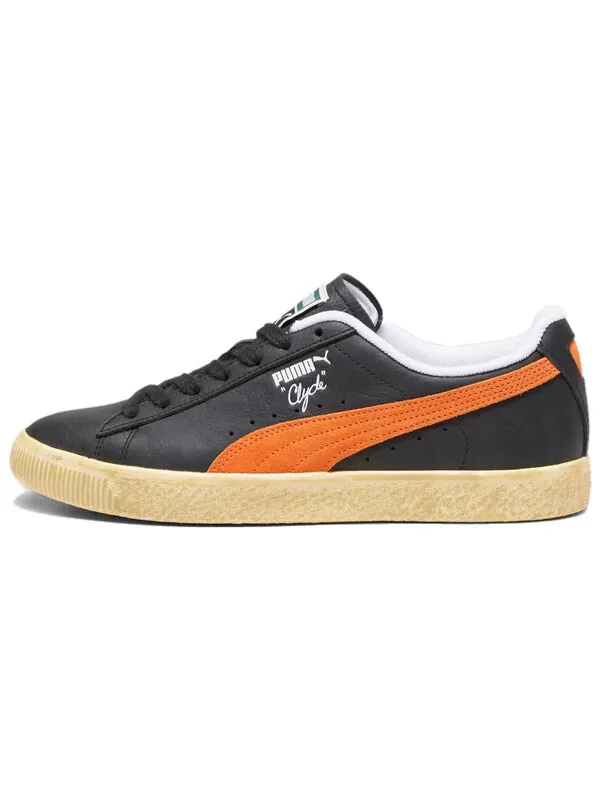 Кроссовки clyde vintage 'black rickie orange' Puma — изображение 2 из 4, черный/оранжевый