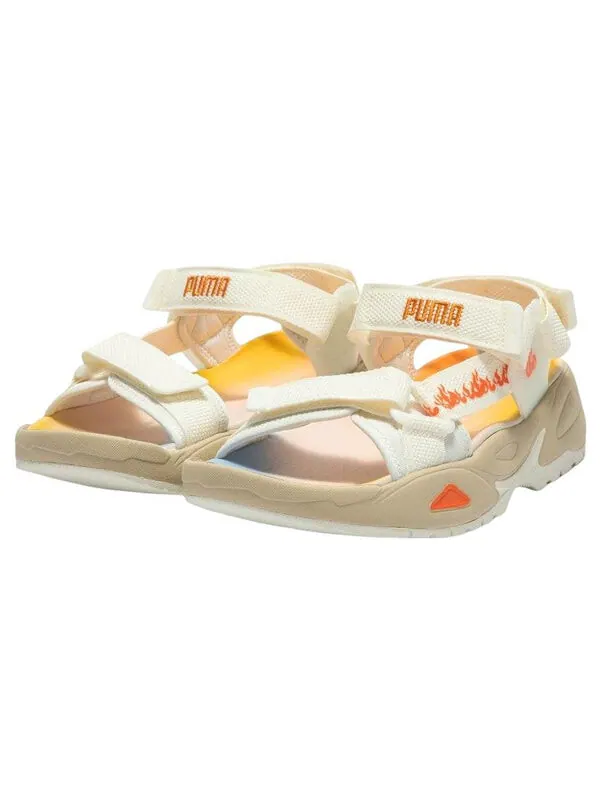 Сандалии traek lite 'gradient flames' Puma — изображение 3 из 4, белый/оранжевый