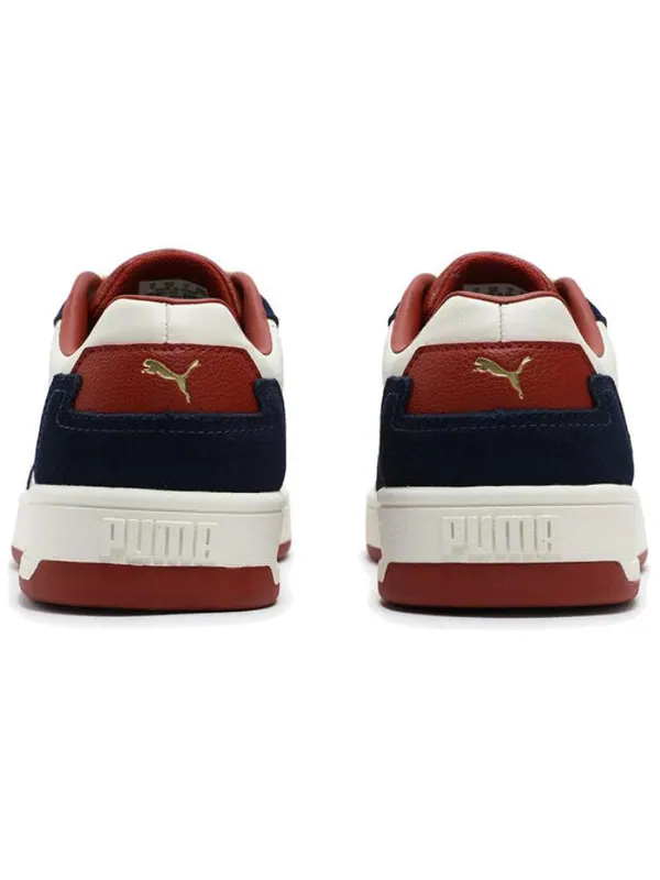 Кроссовки court classic lux sd 'white navy' Puma — изображение 4 из 4, темно-синий/золотистый