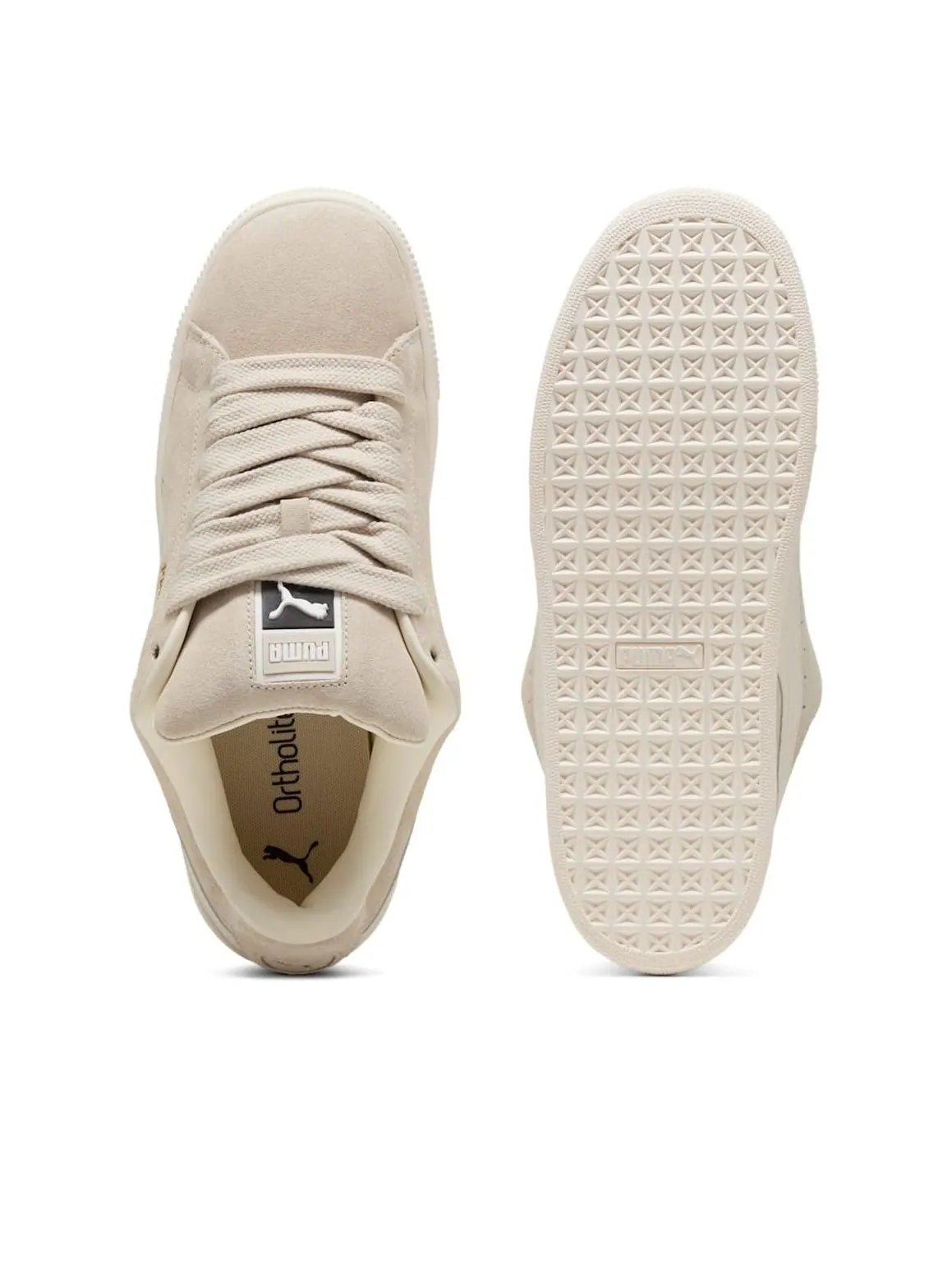 Кроссовки PUMA Suede XL 'Alpine Snow' — изображение 3 из 6, бежевый