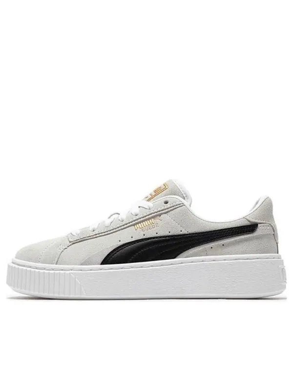 Кроссовки suedeplatform 'white and black' Puma — изображение 1 из 4, белый черный