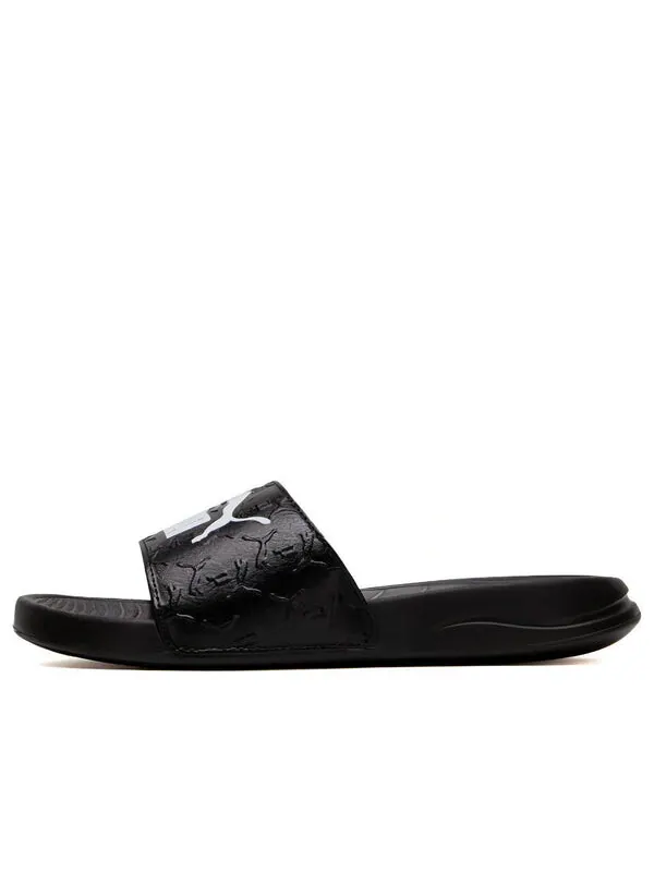 Тапочки popcat 20 superlogo slides 'black white' Puma — изображение 1 из 4, черный/белый