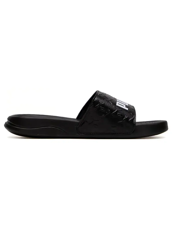 Тапочки popcat 20 superlogo slides 'black white' Puma — изображение 2 из 4, черный/белый