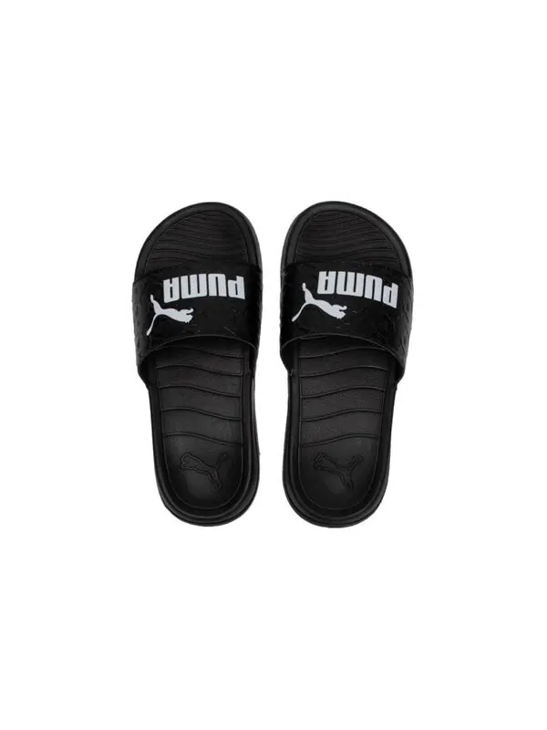 Тапочки popcat 20 superlogo slides 'black white' Puma — изображение 4 из 4, черный/белый