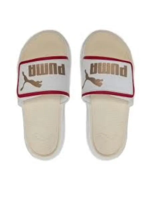 Тапочки royalcat comfort slides 'white red gold' Puma — изображение 3 из 4, белый/красный/золотистый