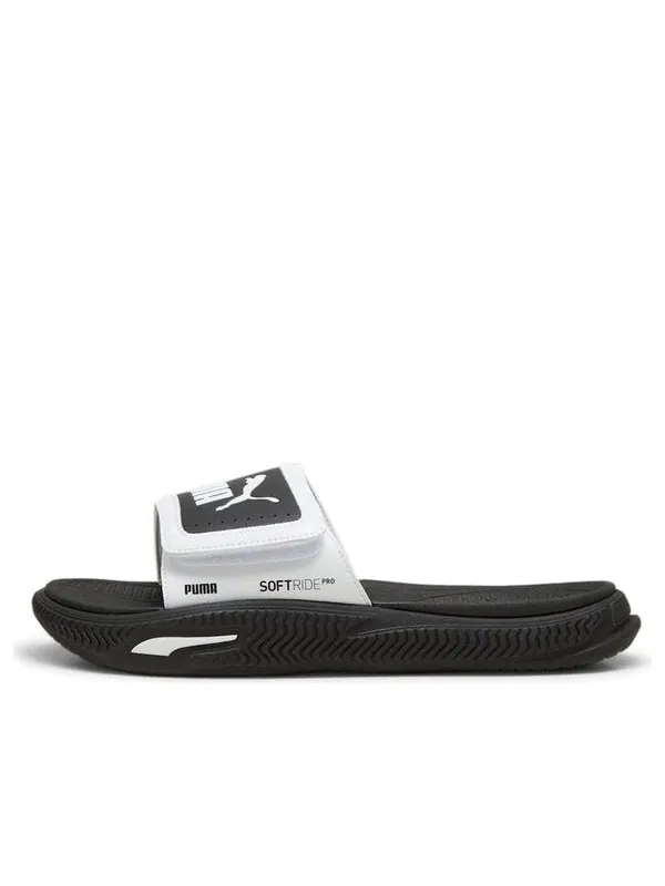 Тапочки softride pro 24 v slides 'white black' Puma — изображение 1 из 4, белый/черный/черный