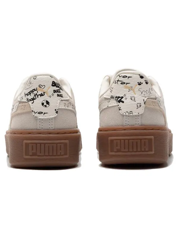 Кроссовки suede platform draw 'beige white' Puma — изображение 4 из 4, бежевый/белый