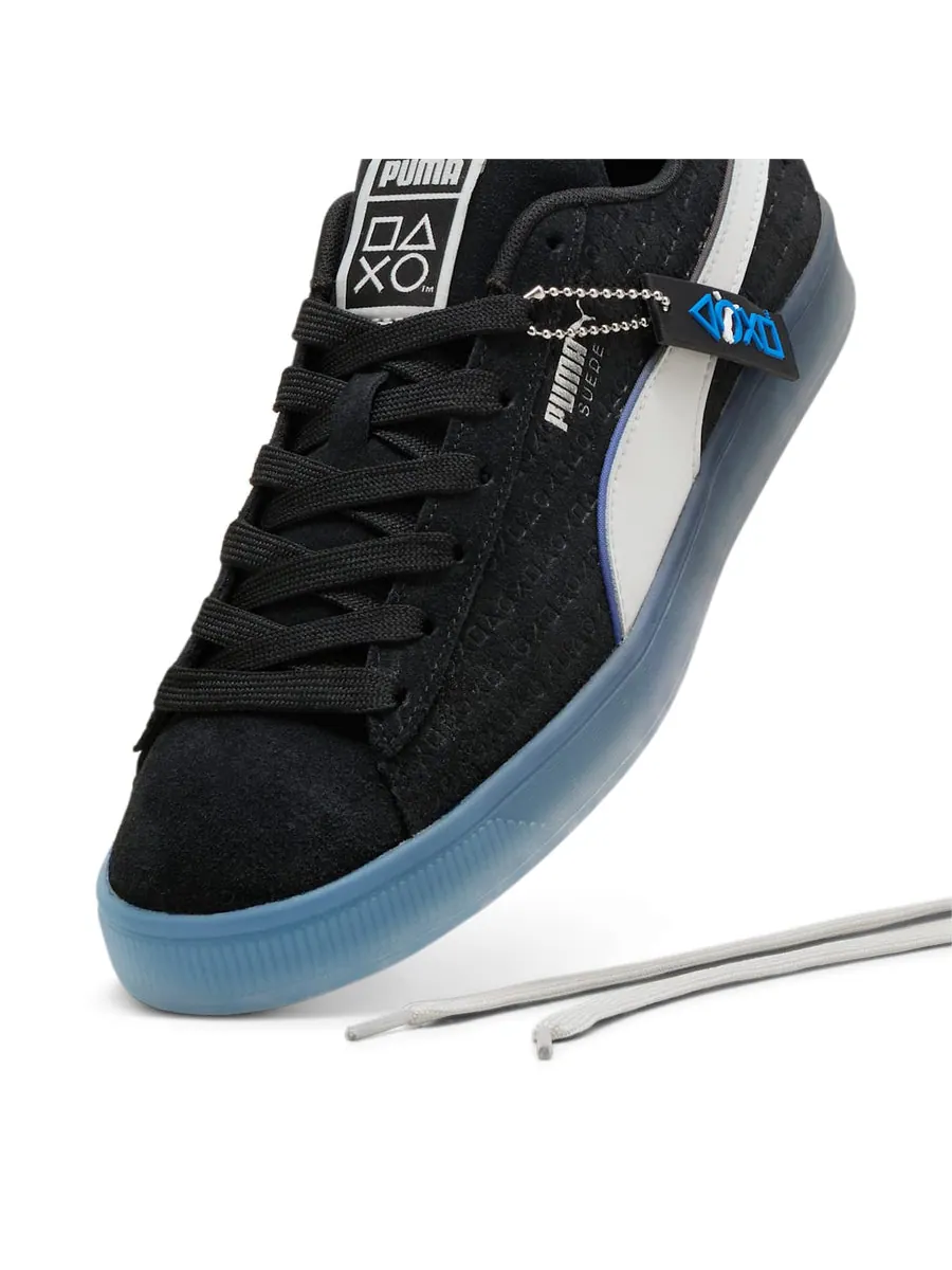 Кроссовки PUMA x Playstation Suede 'Black Glacial Grey' — изображение 5 из 6, черный