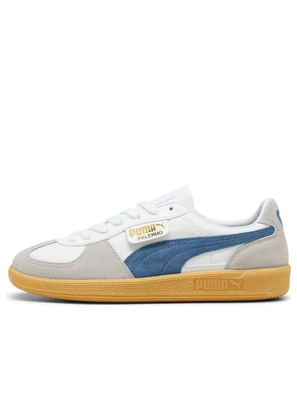 Кроссовки palermo leather 'white blue horizon' Puma — изображение 1 из 4, белый/синий