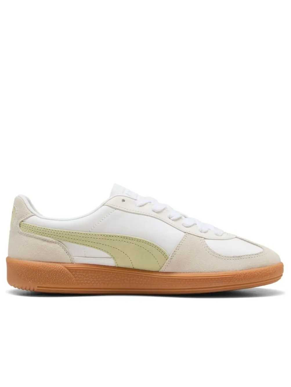 Кроссовки Puma Palermo Leather 'Puma White Vapor Gray' — изображение 6 из 6, белый/серый/зеленый