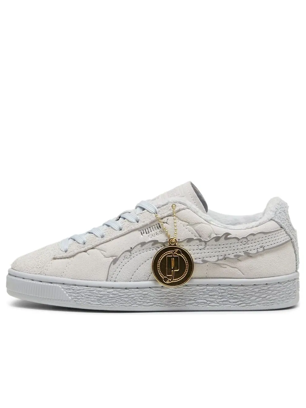 (GS) Кроссовки Puma Suede 'One Piece Straw Hat Luffy' — изображение 1 из 6, серый/платиновый серый