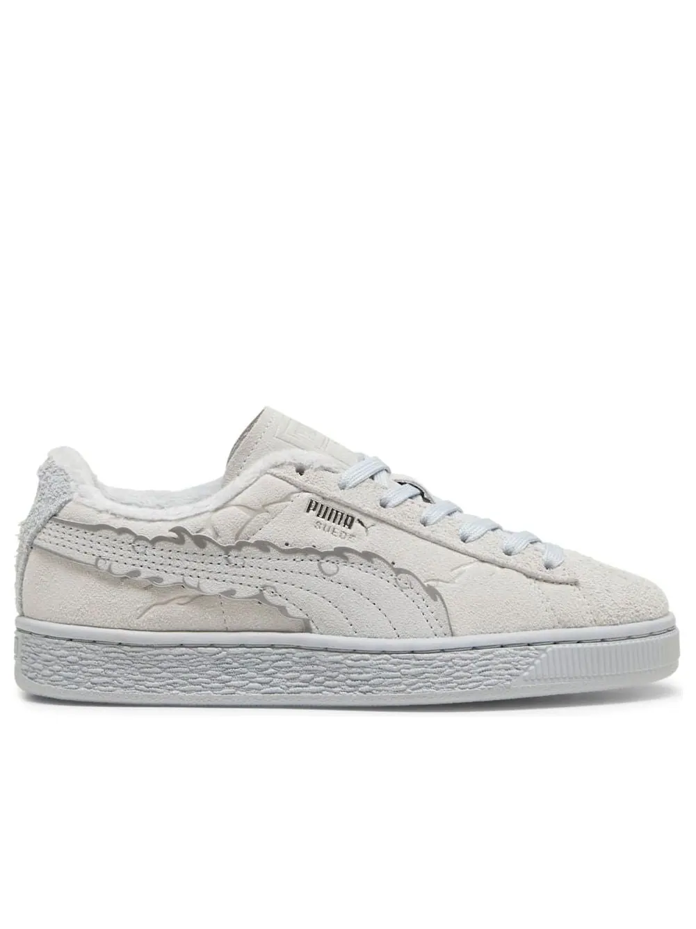 (GS) Кроссовки Puma Suede 'One Piece Straw Hat Luffy' — изображение 2 из 6, серый/платиновый серый