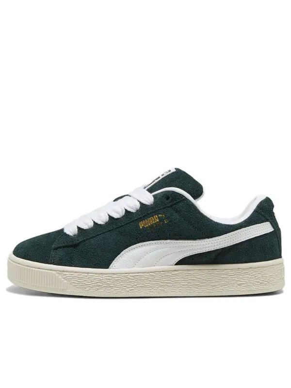 Кроссовки suede xl shoes 'hairy green' Puma — изображение 1 из 4, зеленый/белый