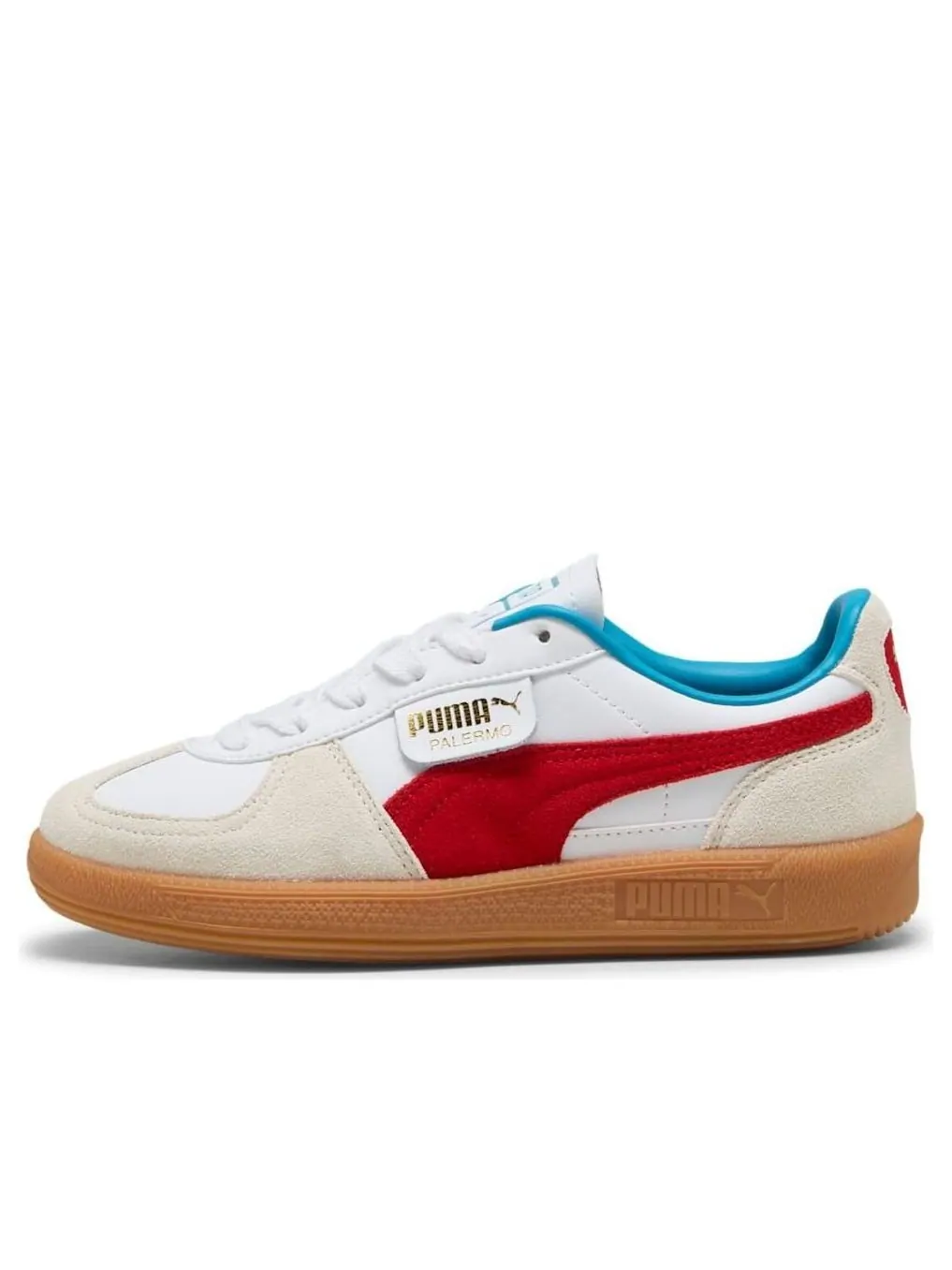 (GS) Puma Palermo Leather 'White Red' — изображение 1 из 6, белый/красный