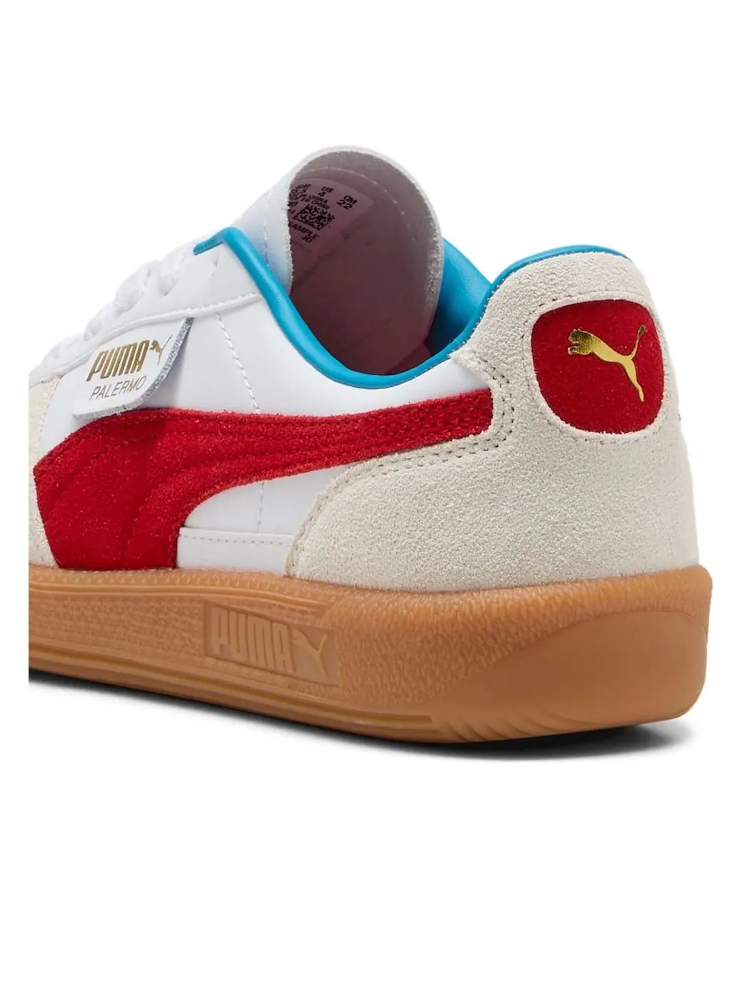 (GS) Puma Palermo Leather 'White Red' — изображение 4 из 6, белый/красный