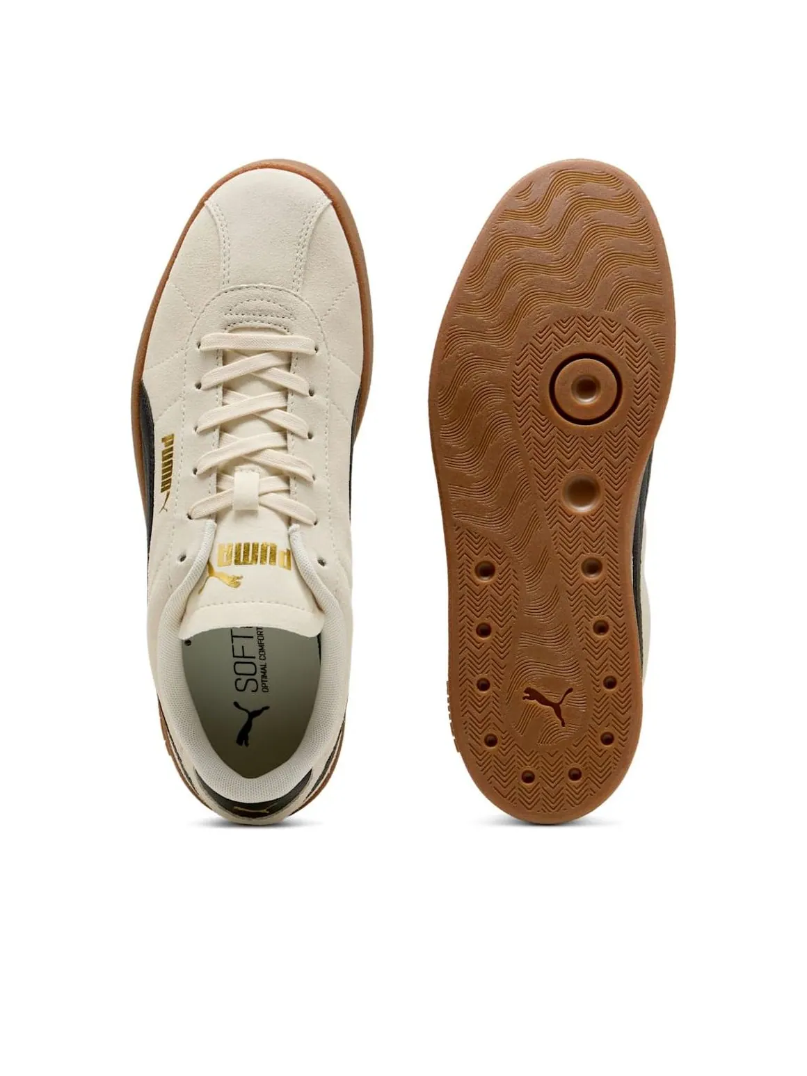 Кроссовки PUMA Club II 'Beige Black Gum' — изображение 3 из 6, бежевый