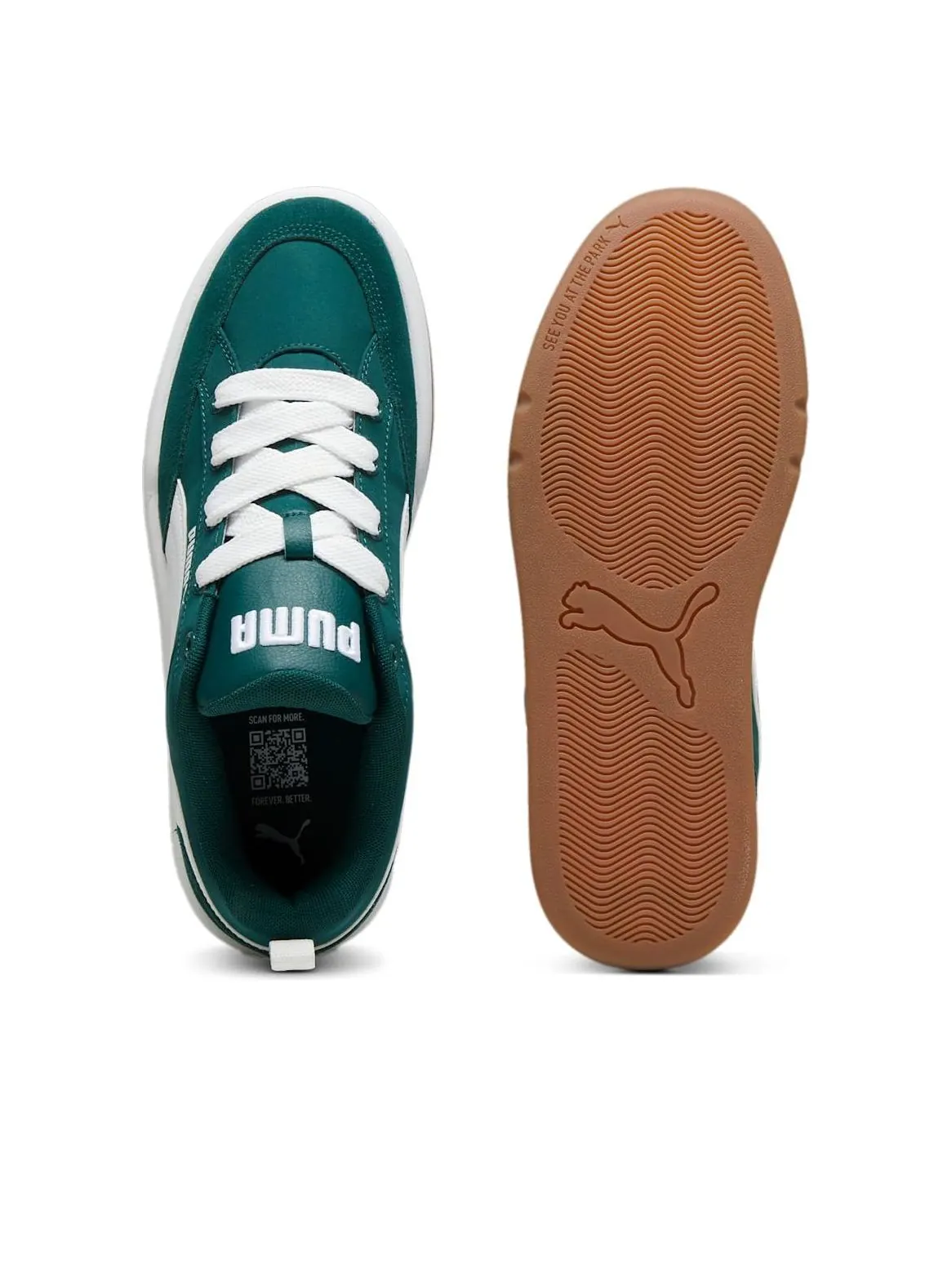 Кроссовки PUMA Park Lifestyle Street 'Green White Gum' — изображение 3 из 6, зеленый