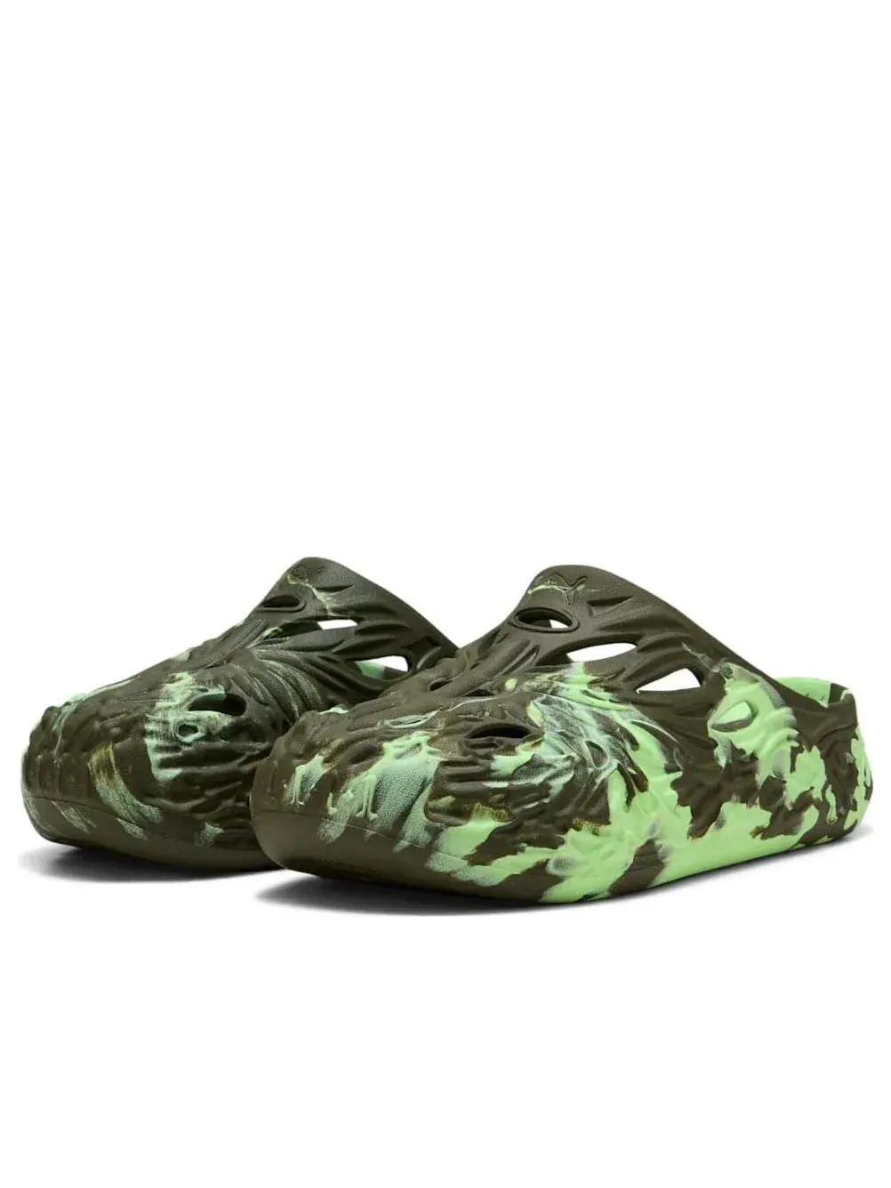 Шлепанцы PUMA MB.04 'Dark Olive Fizzy Light' — изображение 2 из 6, оливковый зеленый