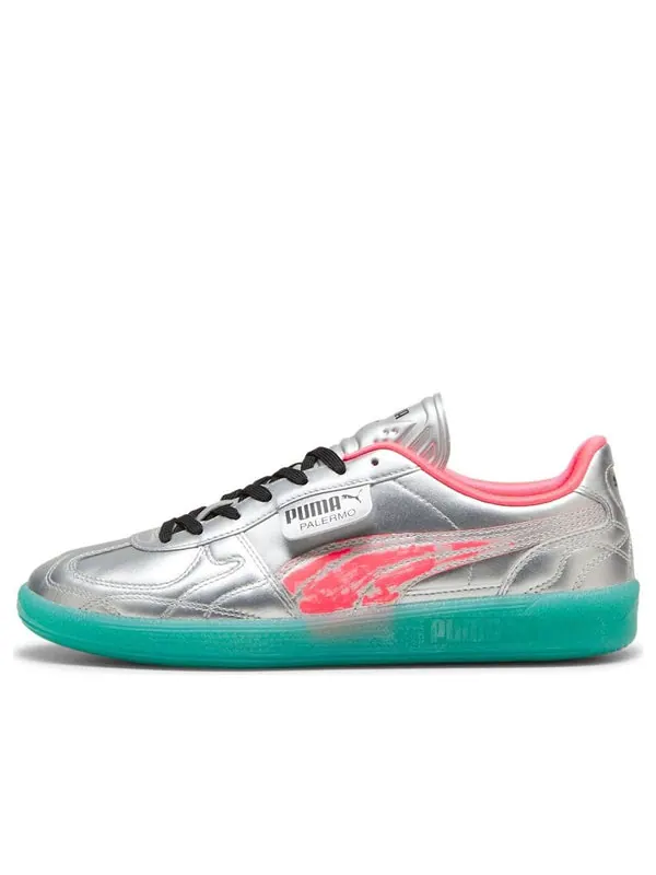 Кроссовки palermo newgenfooty 'silver sparkling green' Puma — изображение 1 из 4, серебристый/зеленый