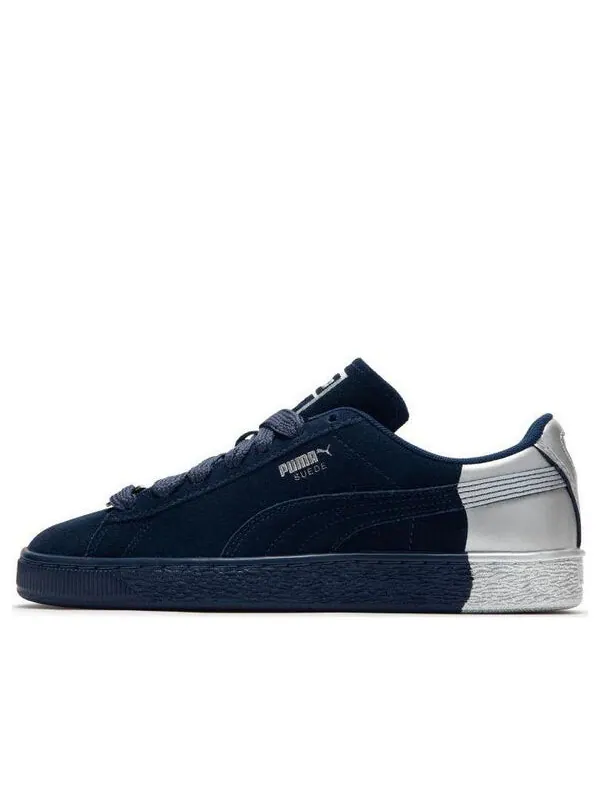 Кроссовки suede dance crew 'navy silver' Puma — изображение 1 из 4, темно-синий/серебристый