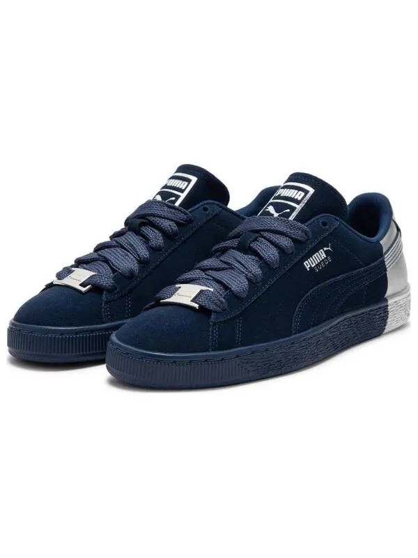 Кроссовки suede dance crew 'navy silver' Puma — изображение 3 из 4, темно-синий/серебристый