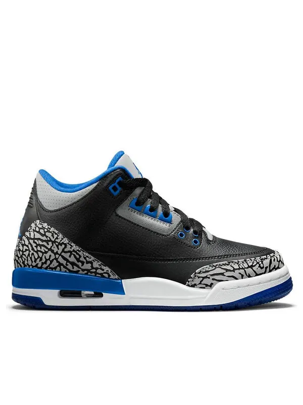 Кроссовки 3 ретро Air Jordan — изображение 1 из 4, черный/синий-серый