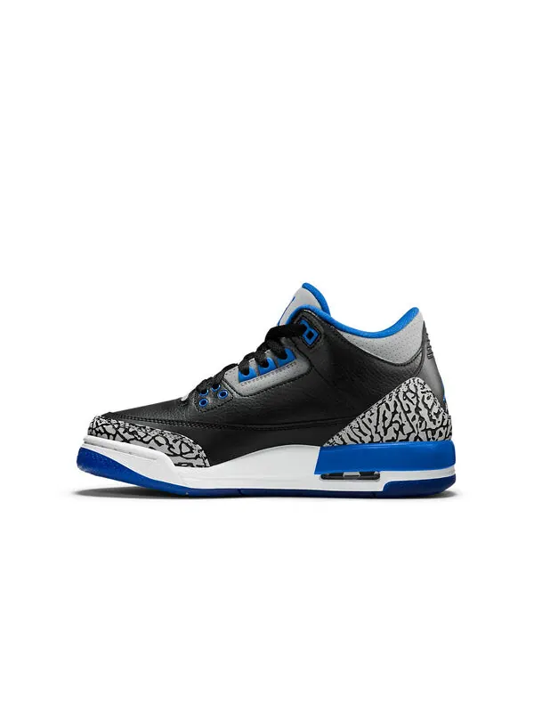 Кроссовки 3 ретро Air Jordan — изображение 2 из 4, черный/синий-серый