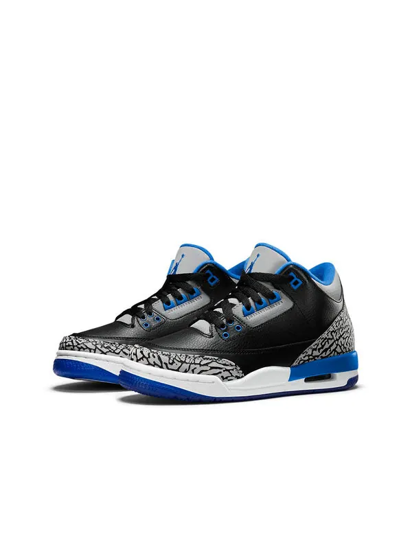 Кроссовки 3 ретро Air Jordan — изображение 3 из 4, черный/синий-серый