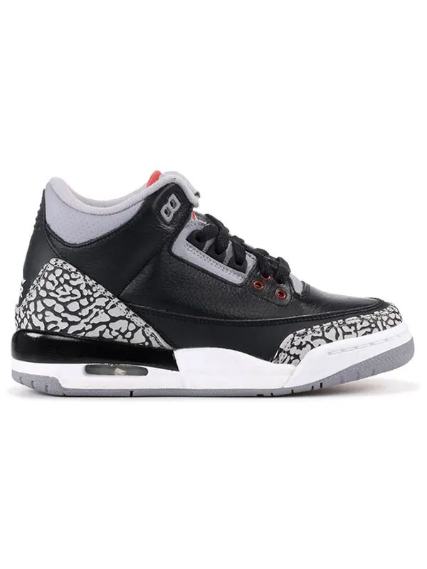Кроссовки 3 ретро Air Jordan — изображение 2 из 3, черный/красный-серый