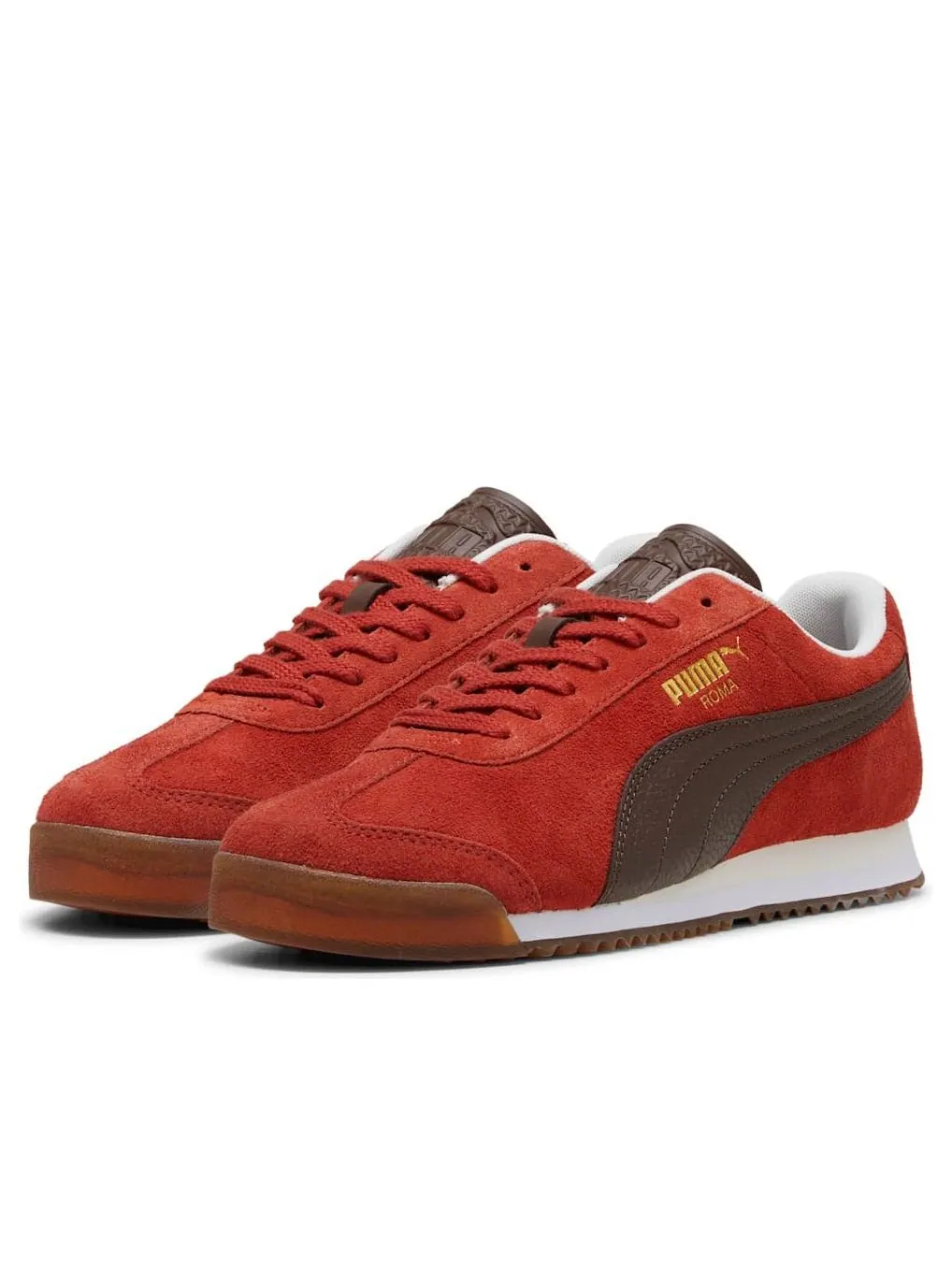 Кроссовки PUMA Roma Suede 'Mars Red Espresso Brown' — изображение 2 из 6, красный