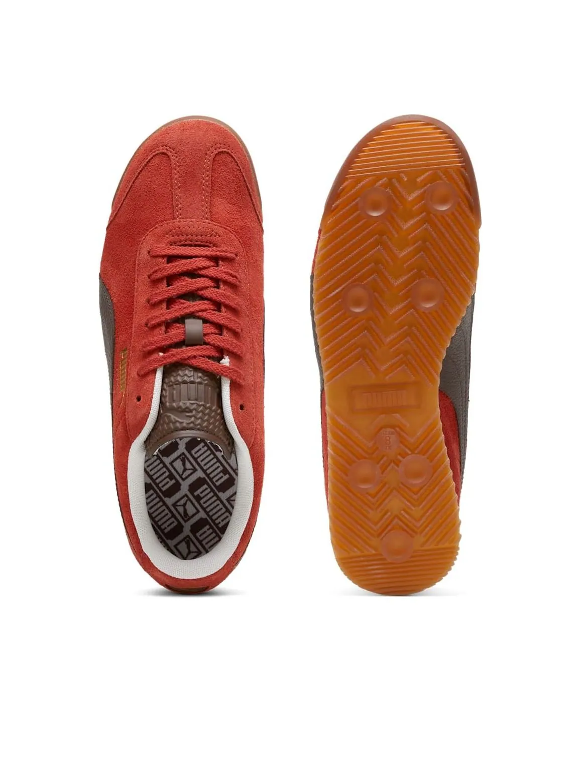 Кроссовки PUMA Roma Suede 'Mars Red Espresso Brown' — изображение 3 из 6, красный
