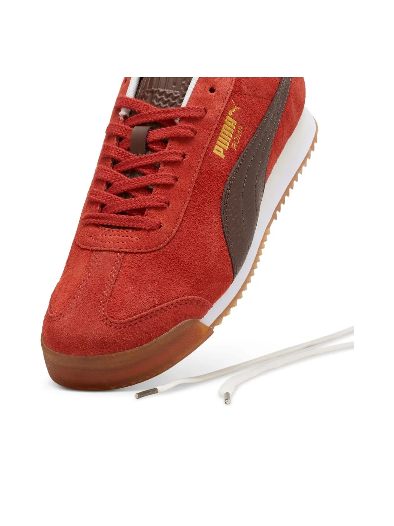 Кроссовки PUMA Roma Suede 'Mars Red Espresso Brown' — изображение 5 из 6, красный