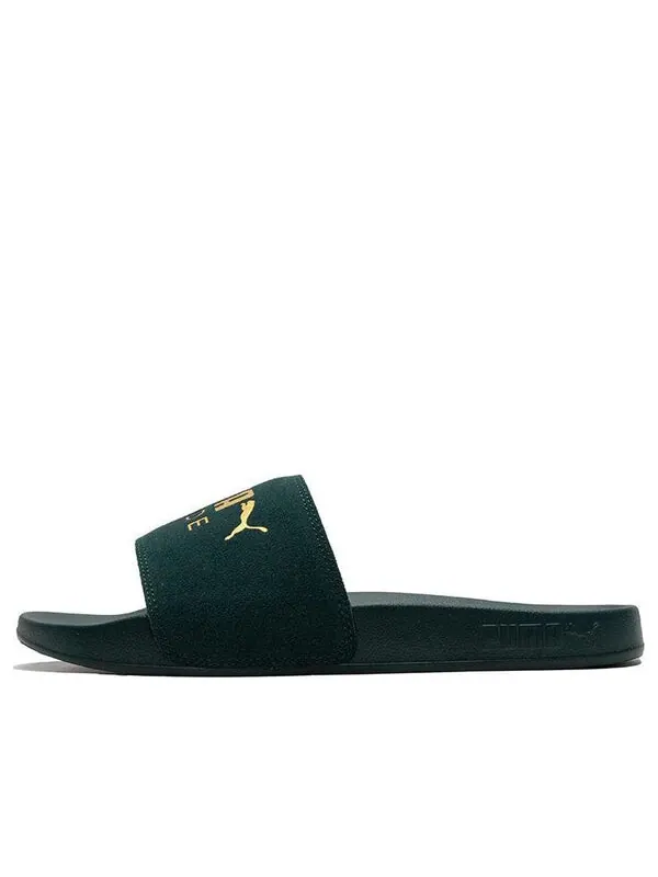 Тапочки leadcat slides 'green gold' Puma — изображение 1 из 4, зеленый/золотистый