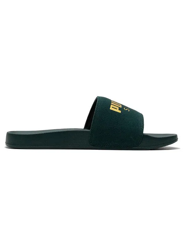 Тапочки leadcat slides 'green gold' Puma — изображение 2 из 4, зеленый/золотистый